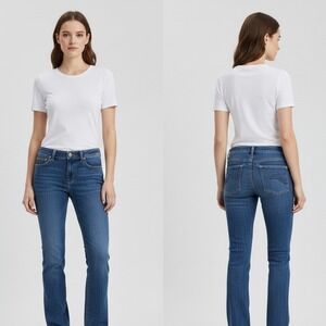 White House Black Market Capri Blue Jeans Womens 6 Denim Embellished Modern